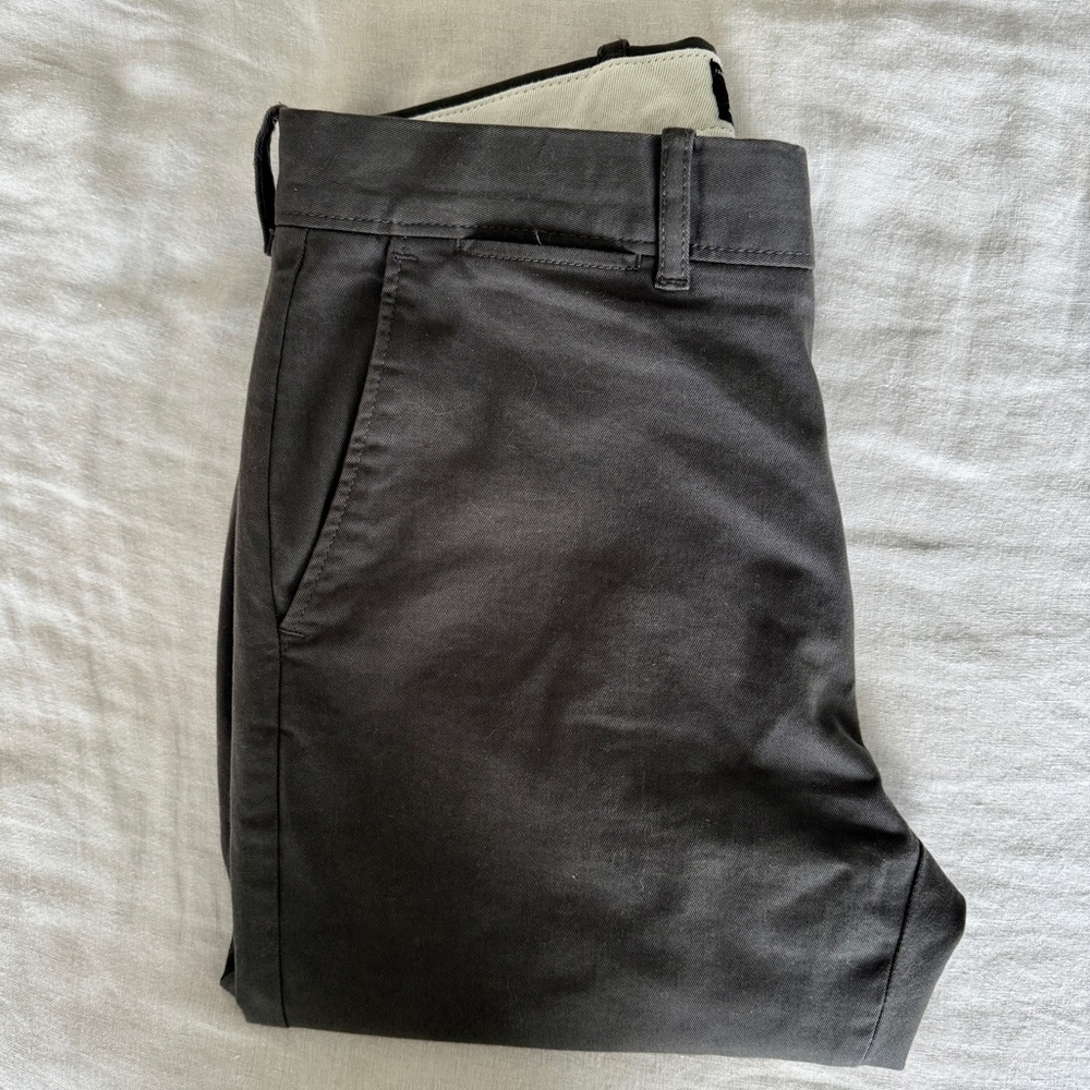 J.Crew 250 skinny-fit pant in stretch chino, 29 x 32 in Onyx Grey, NWOT